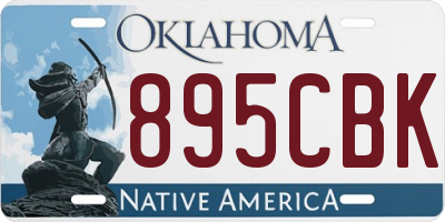 OK license plate 895CBK