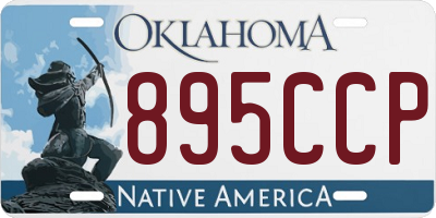 OK license plate 895CCP