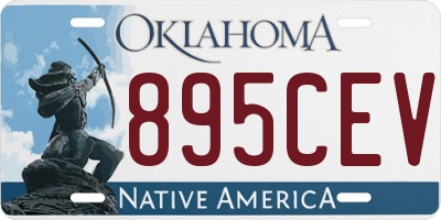 OK license plate 895CEV