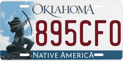 OK license plate 895CFO