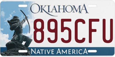 OK license plate 895CFU