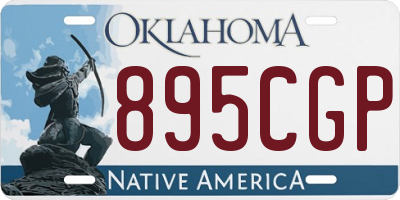 OK license plate 895CGP
