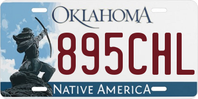 OK license plate 895CHL