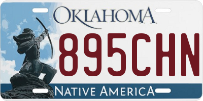 OK license plate 895CHN