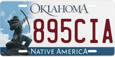 OK license plate 895CIA