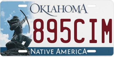 OK license plate 895CIM