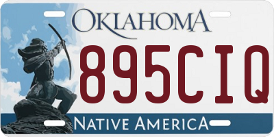 OK license plate 895CIQ