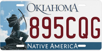 OK license plate 895CQG