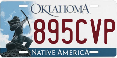 OK license plate 895CVP