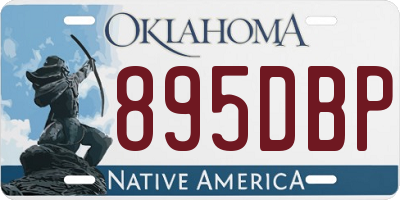 OK license plate 895DBP