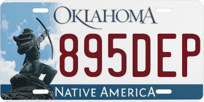 OK license plate 895DEP
