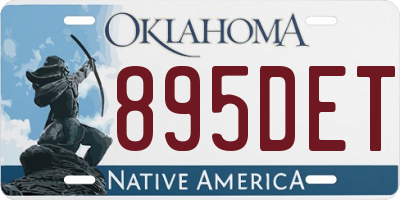 OK license plate 895DET