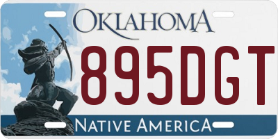 OK license plate 895DGT