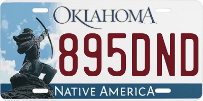 OK license plate 895DND