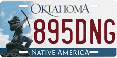 OK license plate 895DNG