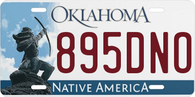 OK license plate 895DNO