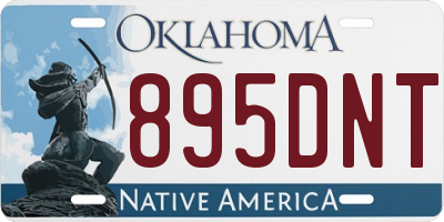 OK license plate 895DNT