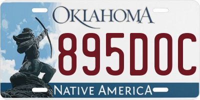 OK license plate 895DOC