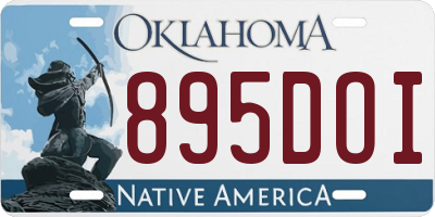 OK license plate 895DOI