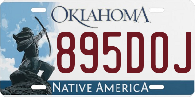 OK license plate 895DOJ
