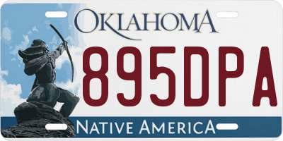 OK license plate 895DPA