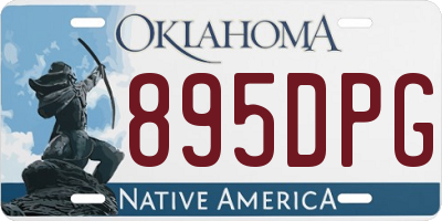 OK license plate 895DPG