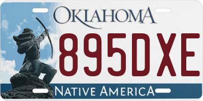 OK license plate 895DXE