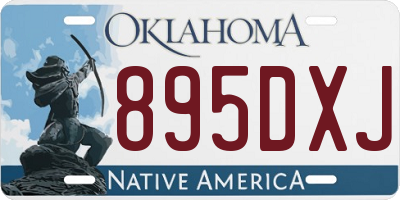 OK license plate 895DXJ