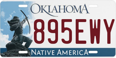 OK license plate 895EWY