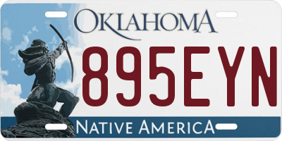 OK license plate 895EYN