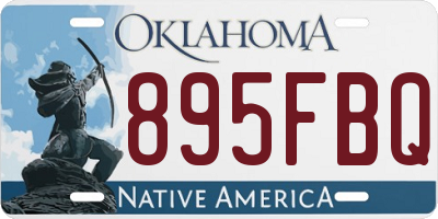 OK license plate 895FBQ