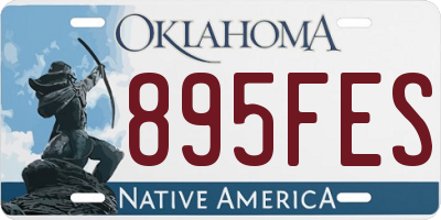 OK license plate 895FES