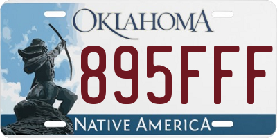 OK license plate 895FFF