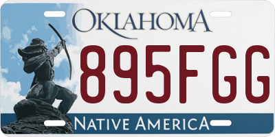 OK license plate 895FGG