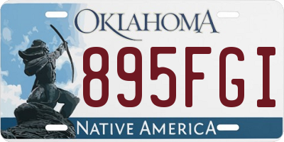 OK license plate 895FGI