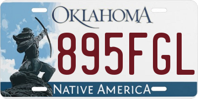 OK license plate 895FGL