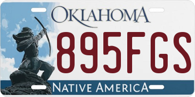 OK license plate 895FGS