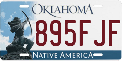 OK license plate 895FJF