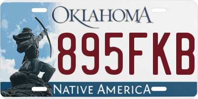 OK license plate 895FKB