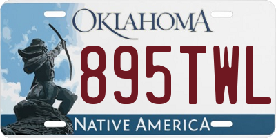 OK license plate 895TWL