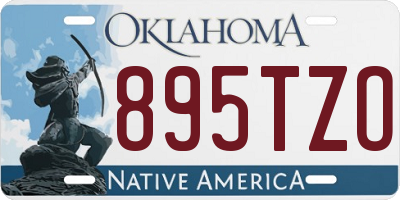 OK license plate 895TZO