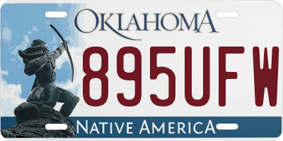 OK license plate 895UFW