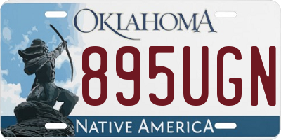 OK license plate 895UGN