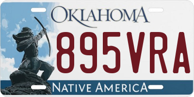OK license plate 895VRA