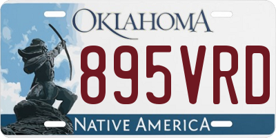 OK license plate 895VRD