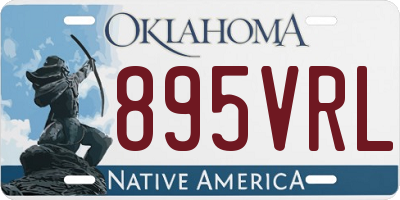 OK license plate 895VRL
