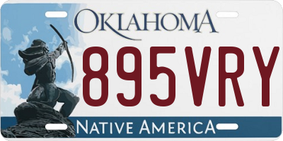 OK license plate 895VRY