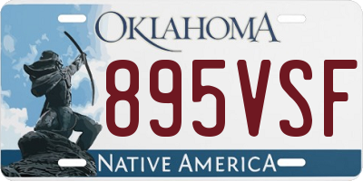 OK license plate 895VSF