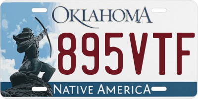OK license plate 895VTF