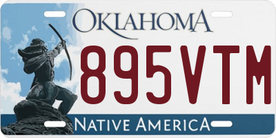 OK license plate 895VTM